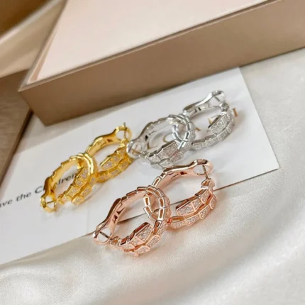 [Bulgari]SERPENTI EARRINGS DIAMOND