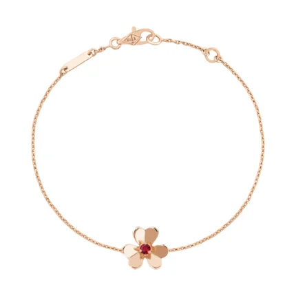 [Van Cleef Arpels]FRIVOLE GOLD FLOWER PINK MALACHITE BRACELET