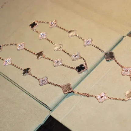 [Van Cleef Arpels]CLOVER 20 MOTIFS DARK MOP DIAMOND  NECKLACE