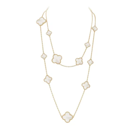 [Van Cleef Arpels]CLOVER 16 MOTIF WHITE MOP GOLD NECKLACE