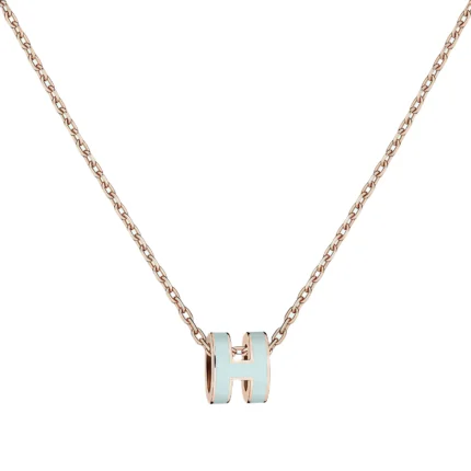 [Hermes]POP H LIGHT BLUE NECKLACE