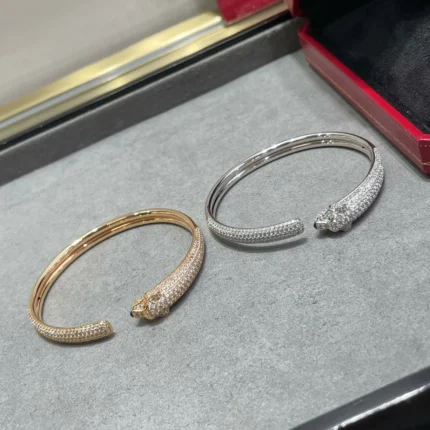 [Cartier]PANTHERE FULL DIAMOND OPEN BRACELET