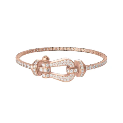 [Fred]FORCE  LARGE HORSESHOE FULL DIAMOND TENNIS BRACELET