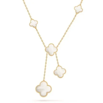 [Van Cleef Arpels]CLOVER MOTHER OF PEARL NECKLACE 6 MOTIF
