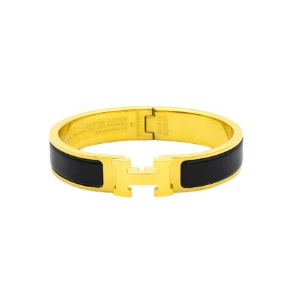 [Hermes]H BLACK BRACELET