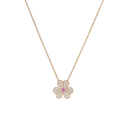 [Van Cleef Arpels]FRIVOLE ROSE GOLD FLOWER DIAMOND NECKLACE