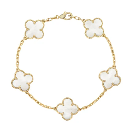 [Van Cleef Arpels]CLOVER  5 MOTIF WHITE MOP BRACELET