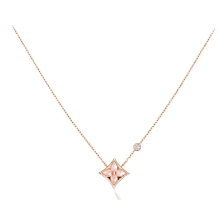 [Louis Vuitton]STAR PINK MOP 1 DIAMOND PINK GOLD NECKLACE