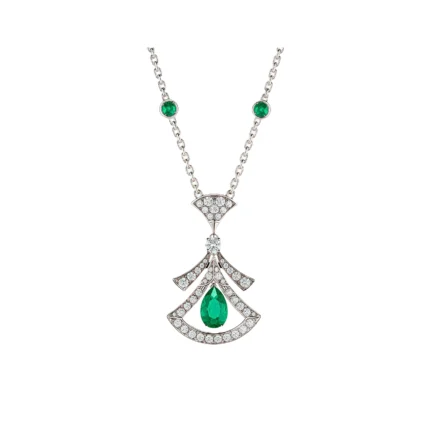 [Bulgari]DREAM NECKLACE MALACHITE DIAMOND SILVER