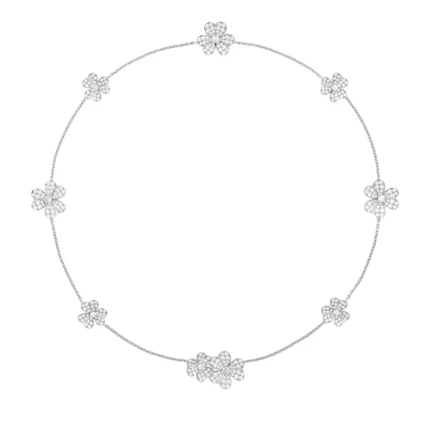 [Van Cleef Arpels]FRIVOLE SILVER 9 FLOWERS NECKLACE
