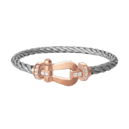 [Fred]FORCE LARGE HORSESHOE HALF DIAMOND BRACELET ROSE GOLD
