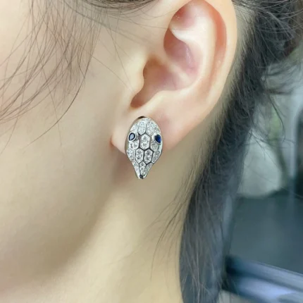 [Bulgari]SERPENT DIAMOND STUD EARRINGS