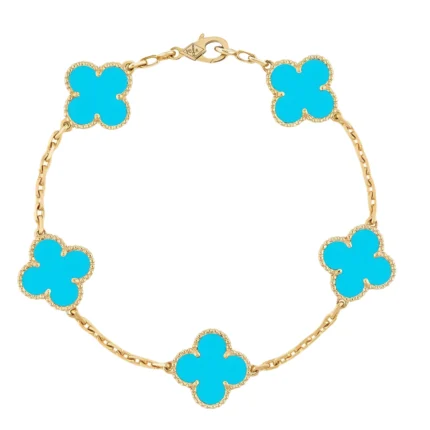 [Van Cleef Arpels]CLOVER 5 MOTIFS TURQUOISE BRACELET