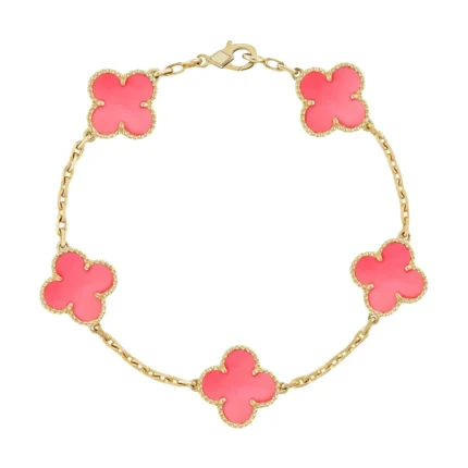 [Van Cleef Arpels]CLOVER 5 PINK MOP BRACELET