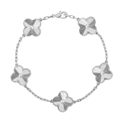 [Van Cleef Arpels]CLOVER SILVER 5 MOTIFS BRACELET