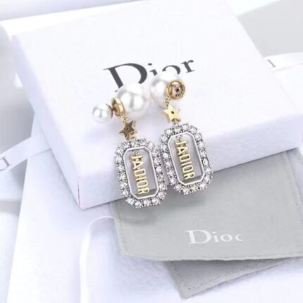 DiDing01 DIOR Drill earrings